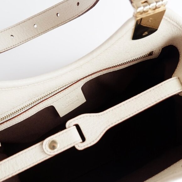 Authentic Preowned Gucci White GG Canvas/Leather Small Shoulder Bag - Picture 7 of 16